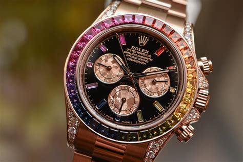 rainbow gem rose rolex|rainbow Rolex daytona price.